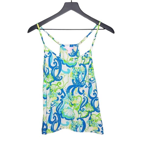 Lilly Pulitzer Dusk Racer Back Cami Tank Top in Resort White Crystal Coast S - Picture 3 of 16